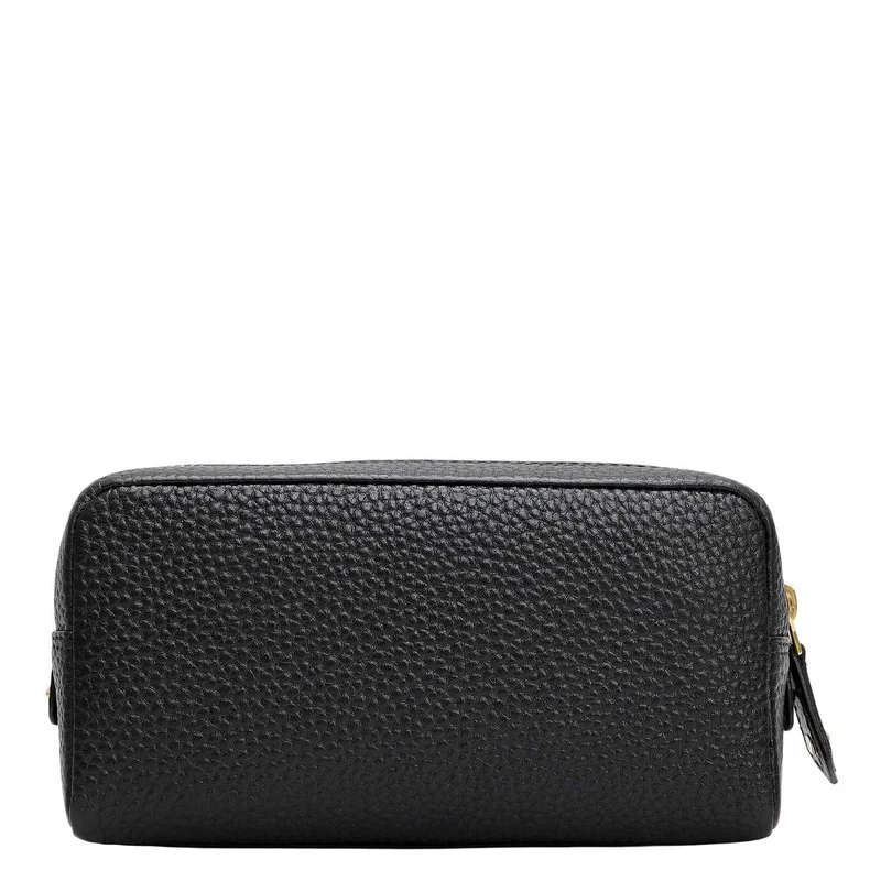 Da Milano Black Wax Leather Multi Pouch - Black  | Best Price UAE